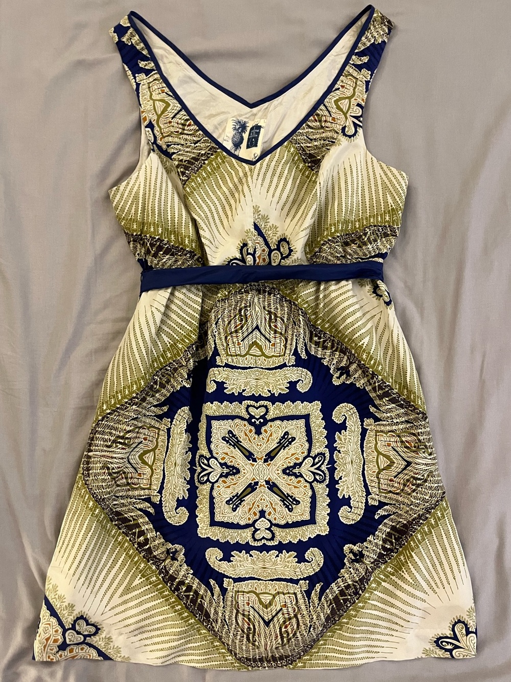 Anthropologie Edme & Estylle Kerchief Silk Dress Size M New with Tags